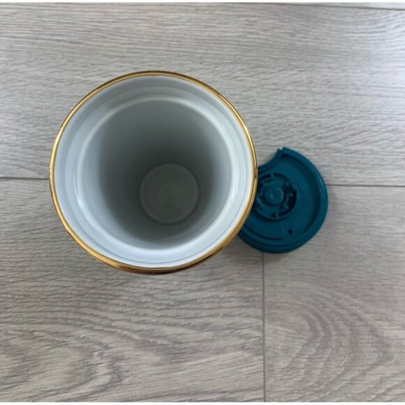 Starbucks 2017 Anniversary Crown Siren Mermaid White Tumbler Traveler Mug 10 Oz - Picture 7 of 9